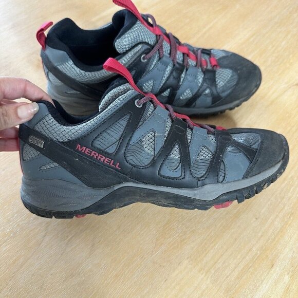 Merrell Women’s Hiking Q Form 2 Select Grip Lace Red Black Gray Sneaker Shoes 9 - Picture 2 of 8
